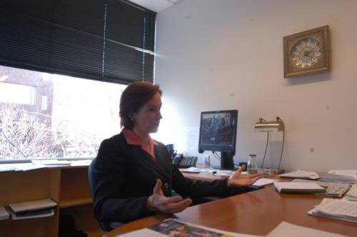 Meghan L. O’Sullivan, senior fellow at the Kennedy School and a former deputy national security advisor for Iraq and Afghanistan, in her office last week.