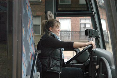 Alyssa finally makes it into the driver's seat. Watch out, Cambridge.