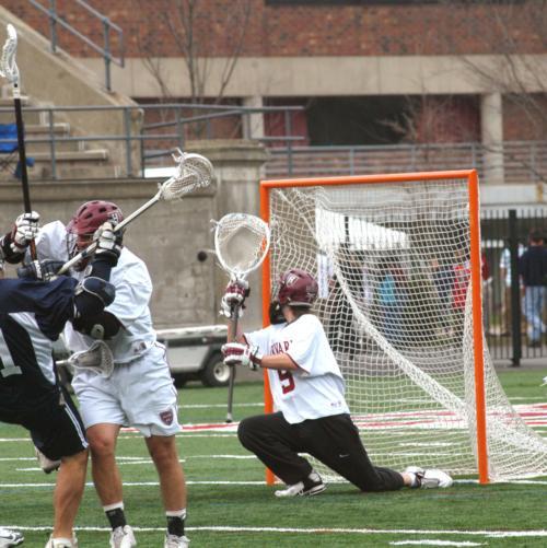 Junior goalkeeper Joe Pike, shown here in earlier action, had a monster week during his team’s three-game road trip. Last Tuesday he posted a 
season-high 14 saves against Duke—10 in the first half alone—before posting a career-high 17 saves against Denv