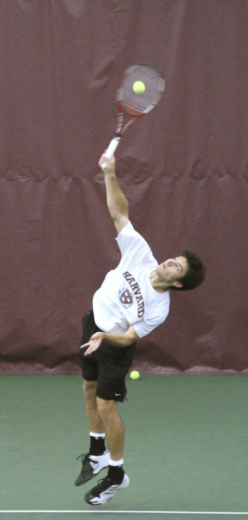 Junior Sasha Ermakov, playing at No. 4 singles, took two wins in the weekend sweep of Penn and Princeton. Harvard sits alone in first place in the Ivy League, one game ahead of Brown. The Crimson faces the Bears on Saturday.