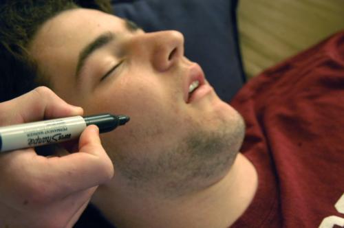 Five minutes later, this guy had 87 penises on his face. Sleep with one eye open, prefrosh...