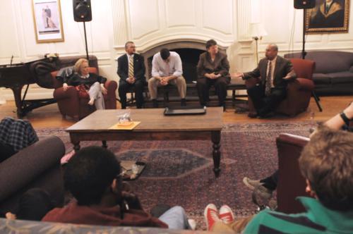 A panel of openly gay, lesbian, and transgendered politicians discussed the effects of sexual orientation on their careers in public office. 