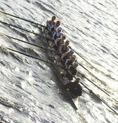 The heavyweight rowers took all five of their races on the weekend to claim the Rowlands Cup, Allen-DeWolfe Trophy, and the Beanpot Title. Each squad also donned pink to support the Susan G. Komen foundation.