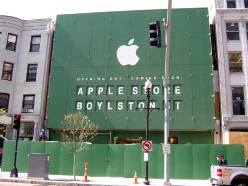 An Apple store is scheduled to open on Boylston Street in Boston next Friday. Some online bloggers have speculated this will be the largest Apple store in the world.