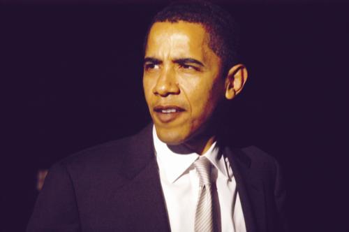 President-elect Barack Obama, the Harvard Law School graduate and presidential candidate, arrived at the Cambridge home of Law School professor David B. Wilkins ’77 for a $2,300-a-plate fundraiser in March 2007.