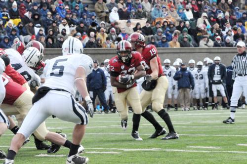 Harvard sophomore Gino Gordon carried for 168 yards on 39 carries at the most recent rendition of The Game on Saturday. 
