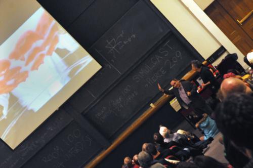 World-renowned chef Ferran Adria of restaurant El Bulli speaks to a packed Jefferson Hall on the connection between cooking and chemistry last night.