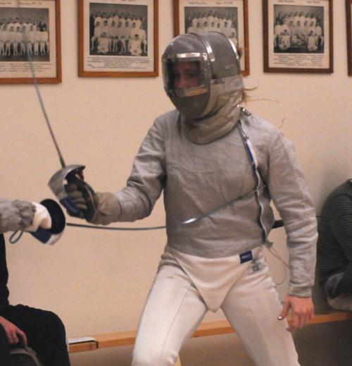 Freshman sabre fencer Caroline Vloka showed a level of poise normally not reserved for rookies on Saturday against tough opposition, finishing a perfect 6-0, including a victory against Dagmara Wozniak, an Olympian.