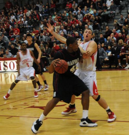 Sophomore big man Keith Wright, shown here in earlier action, helped the Crimson to its second-straight upset of Boston College tonight with 21 points on 9-of-14 shooting.