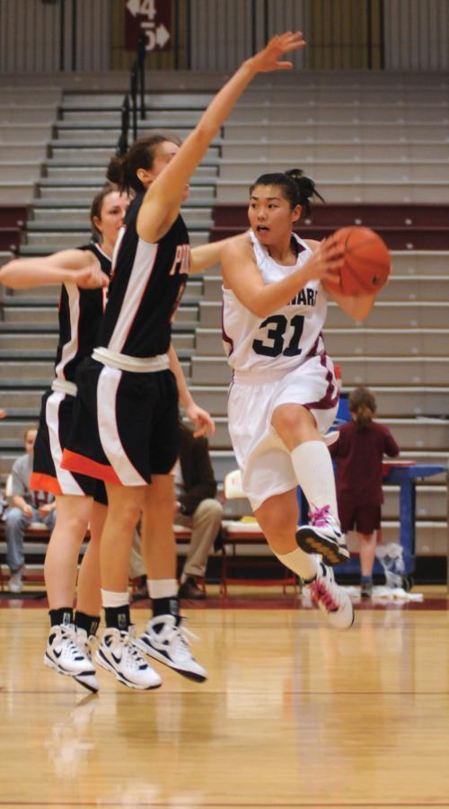 Co-captain Emily Tay served up a performance for the ages Saturday, scoring a career-high 34 points in the win over Yale.