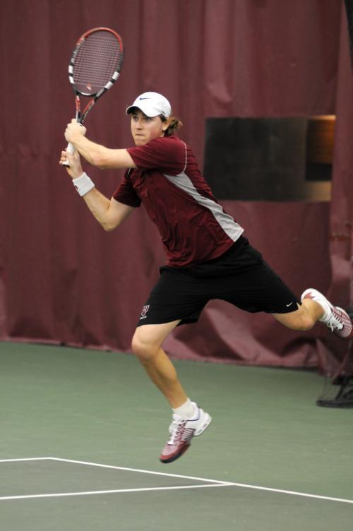 Sophomore Alexei Chijoff-Evans turned in solid spring break efforts for Harvard, including a singles win against Loyola Marymount.