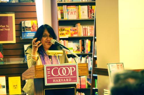 Ashmita Khasnabish, an English professor at the University of Massachusetts in Lowell, Mass., discusses her new book, “Humanitarian Identity and the Political Sublime: Intervention of a Postcolonial Feminist,” at the Harvard Coop.