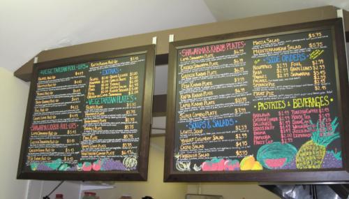 Falafel Corner's menu features Middle Eastern specialties such as hummus, shawarma, and its namesake falafel