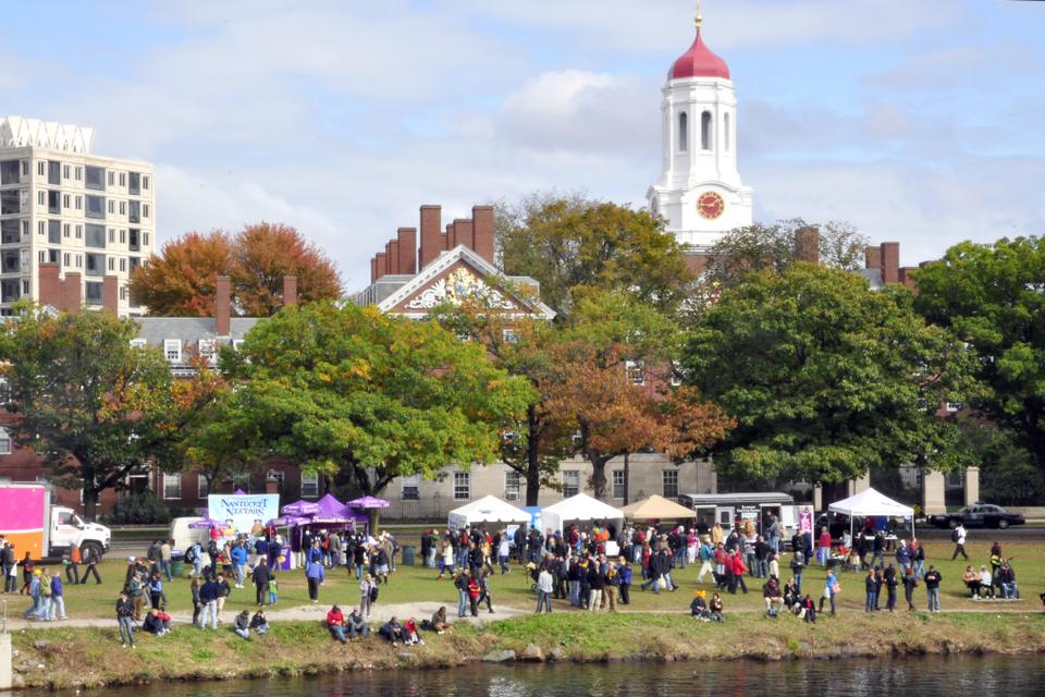 The Head of the Charles regatta attracts an average of over 100,000 fans a day, who gather by the riverbanks to watch the rowers and cheer for their teams.