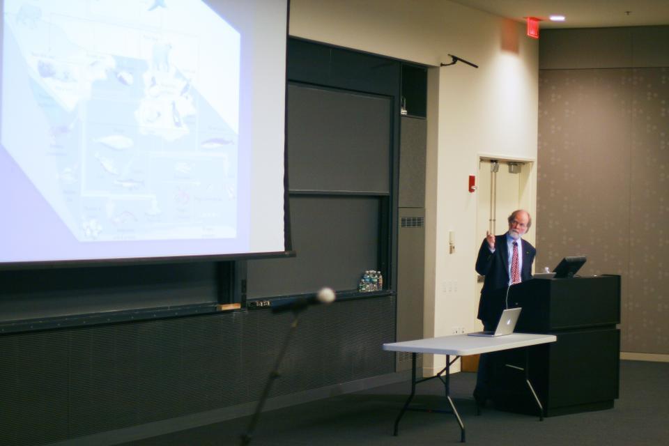 James J. McCarthy, Ph.D., the Alexander Agassiz Professor of Biological Oceanography, discusses the thinning of arctic ice and its potential consequences on the arctic ecosystem.