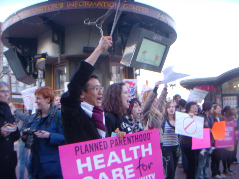 Stupak Protest in Harvard Square
