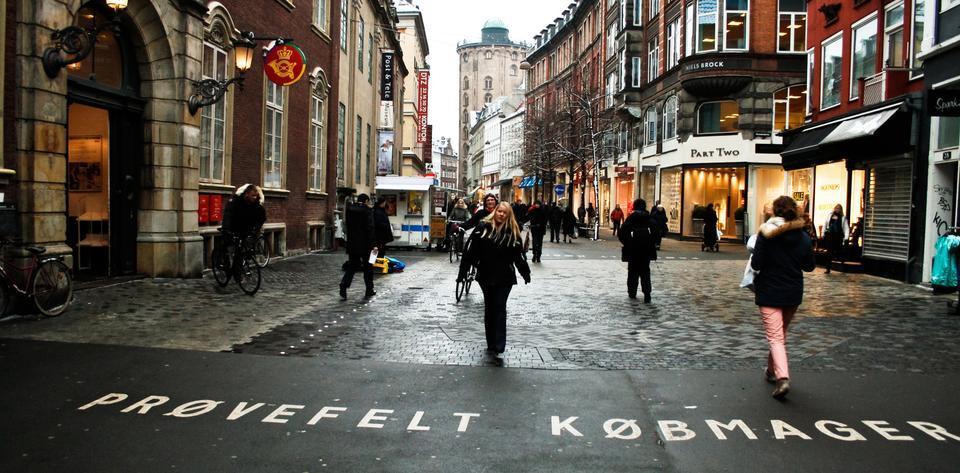 A new street design featuring light-inserted pavement is being tested out on Købmagergadeone, of the central pedestrian streets in downtown Copenhagen, Denmark. The design will be applied to the entire street of Købmagergade by the end of this summer.