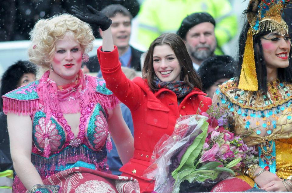 This year's Woman of the Year parade was held in honor of actress Anne Hathaway, who recently received an Academy Award nomination for her work in the film Rachel Getting Married.
