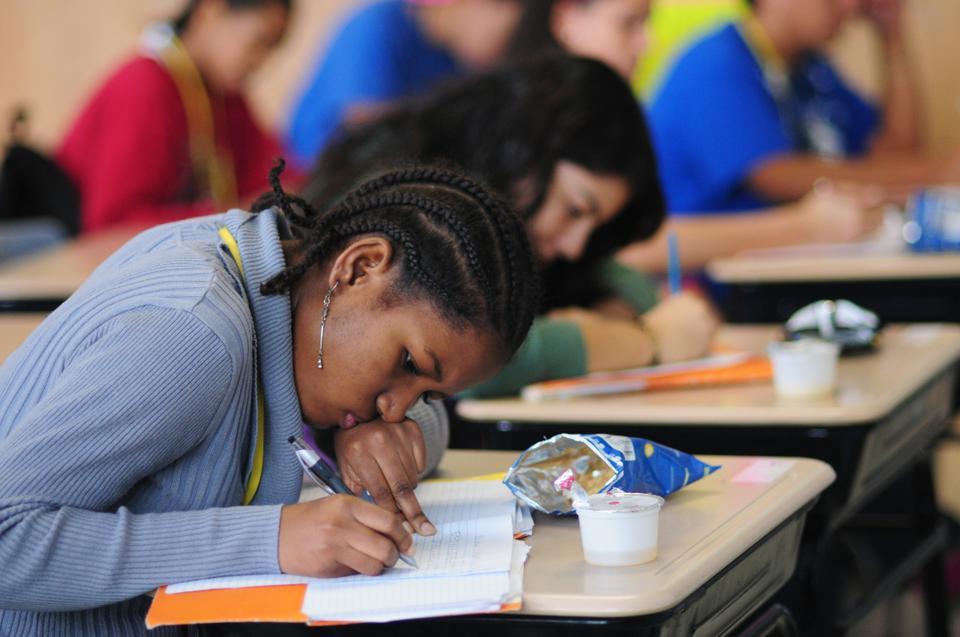 Teach for America corps member Pia Dandiya ‘09 teaches math classes at Garfield Middle School in Revere, MA.