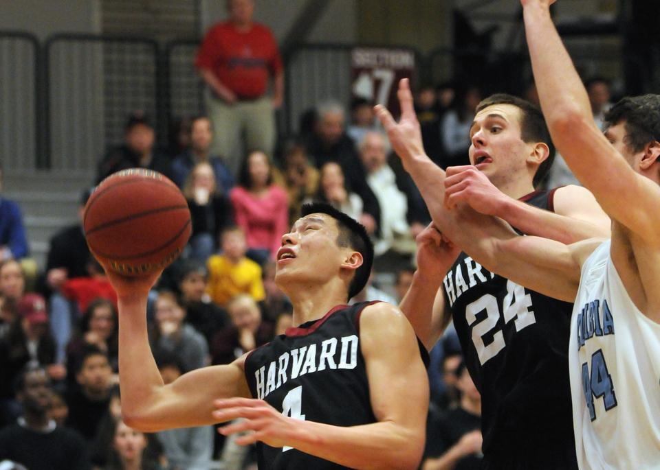 Co-captain Jeremy Lin, shown here in earlier action, stuffed the stat box again with 19 points, six rebounds, four assists and three steals on Friday night. Although Lin was an integral part of the Harvard offense in his final weekend of Ivy League play, he ceded to his freshman teammates as the Crimson rallied for a win. It was Harvard’s first season sweep of Penn since 1942.