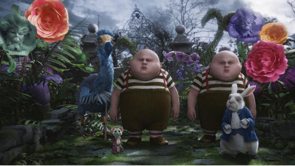 In Tim Burton’s “Alice in Wonderland, a psuedo-sequel to Lewis Carroll’s classic story, a nineteen-year-old Alice returns to Wonderland and discovers that its denizens live in fear of the Red Queen and her Jabberwock. 