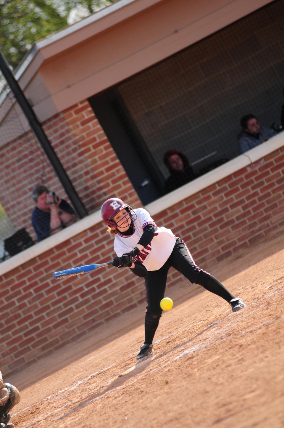 Women's Softball versus Dartmouth. Player 12 - Ellen Macadam