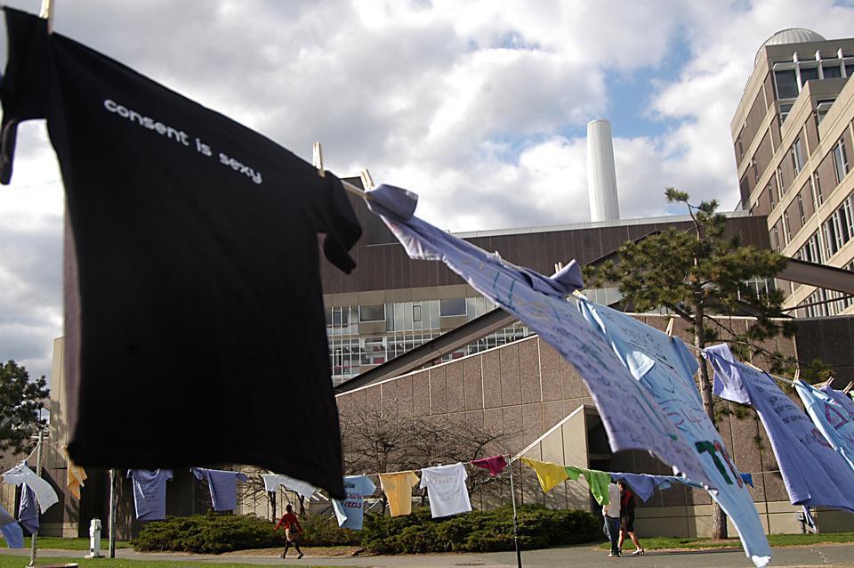 The Clothesline Project is an exhibit of t-shirts decorated by survivors of sexual assault and their supporters for Sexual Assault Awareness Month. They will hang outside the Science Center this week.
