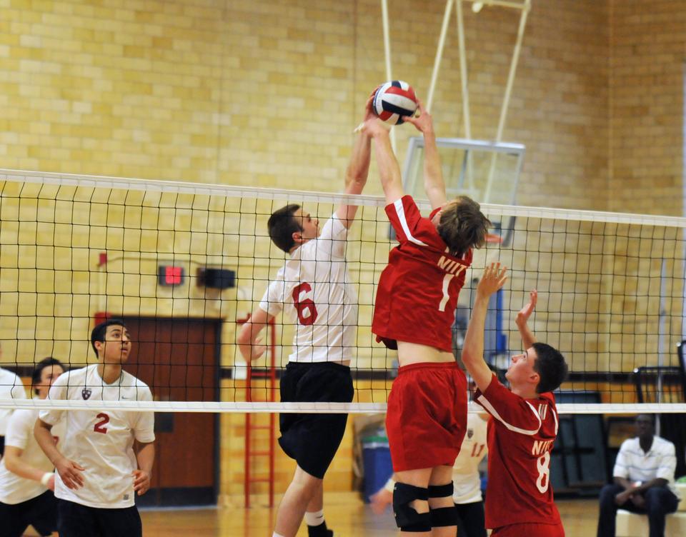 Rob Lothman ('13) comes up for an attack during Saturday's volleyball game against NJIT.