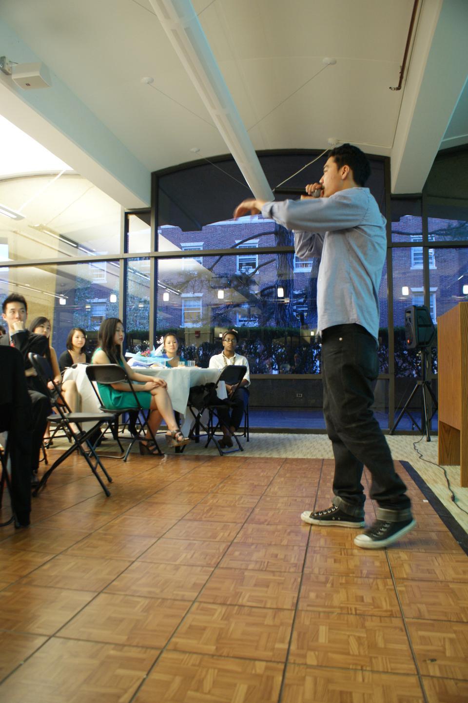 Hip-hop artist Jonathan Park, also known by his stage name Dumbfoundead, performed last night at Reflections, an event honoring Harvard seniors for their contributions to the Asian-American community.