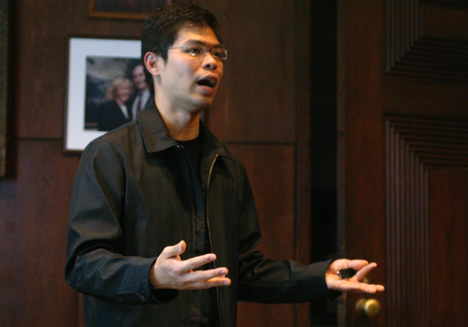 Cher Heang ("Shawn") Low '11 presented his thesis on the effects of temperature on the body's internal clock proteins Monday night. Though he is only a junior, Low has already completed a thesis. 