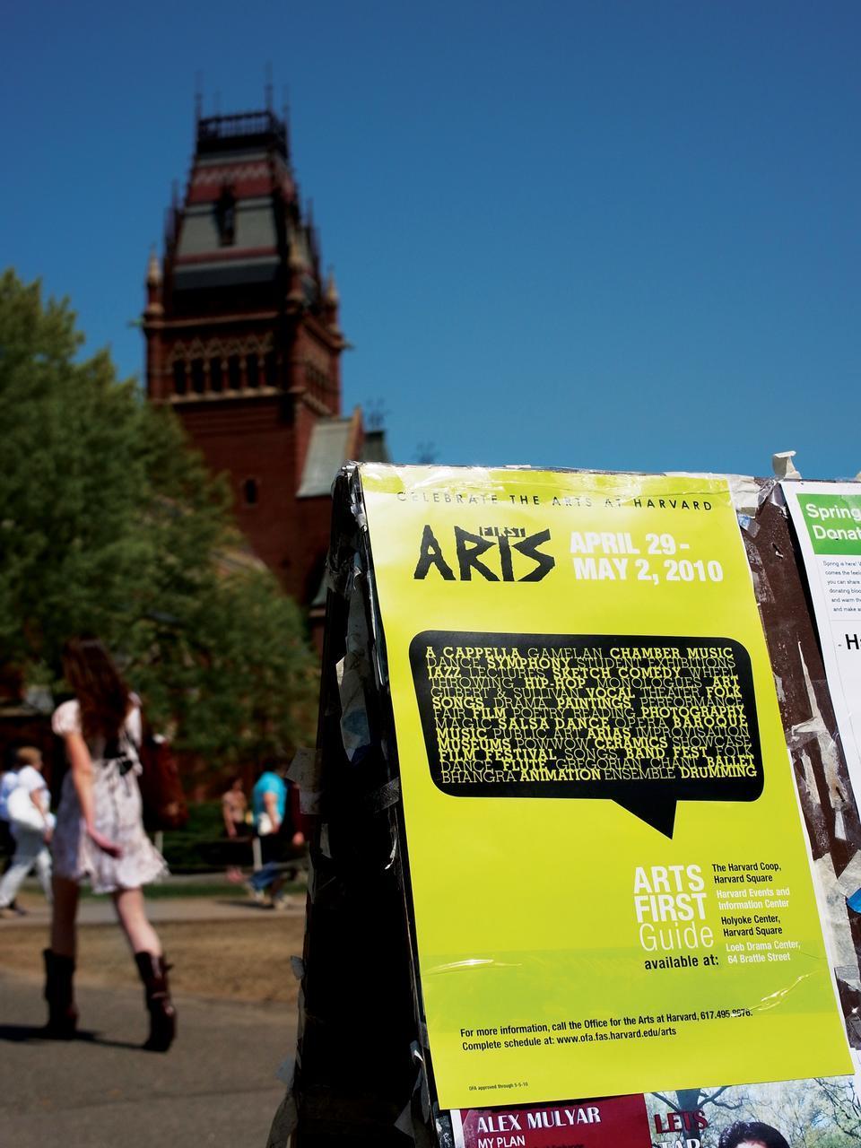 Students and visitors alike flock to Harvard for Arts First held this weekend. 