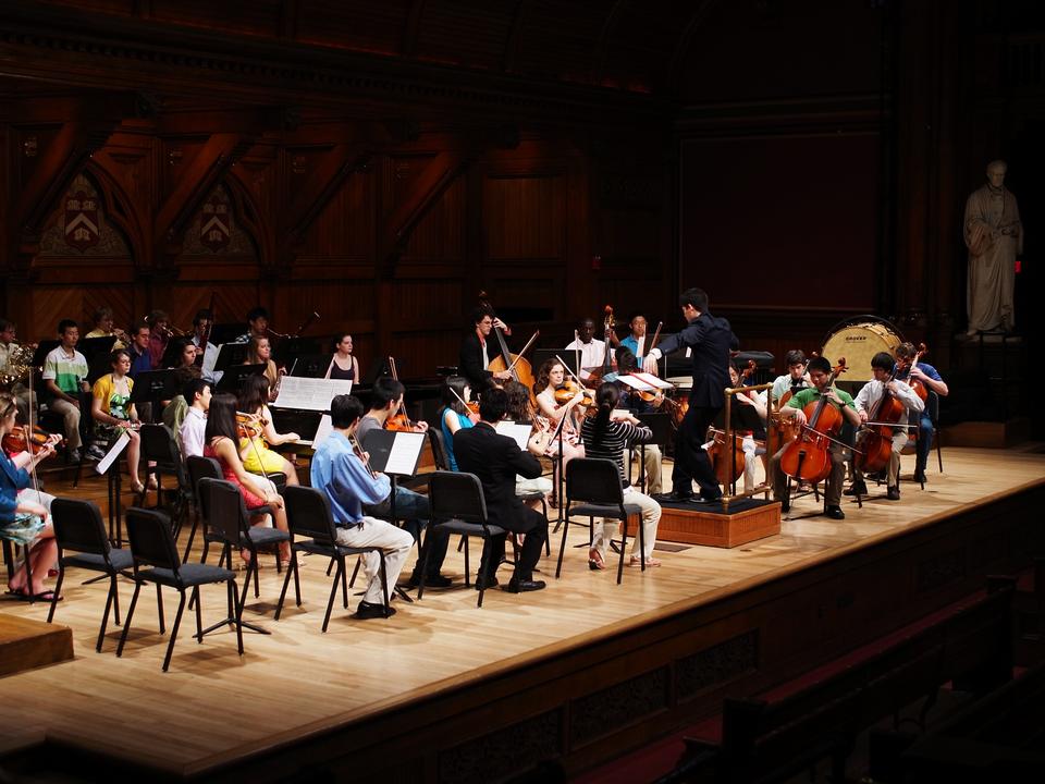 The Bach Society Orchestra performed “Night Club Scenes”, a piece by Zachary Sheets ‘13, and Mozart’s Symphony No. 35, “Haffner” for Arts First.