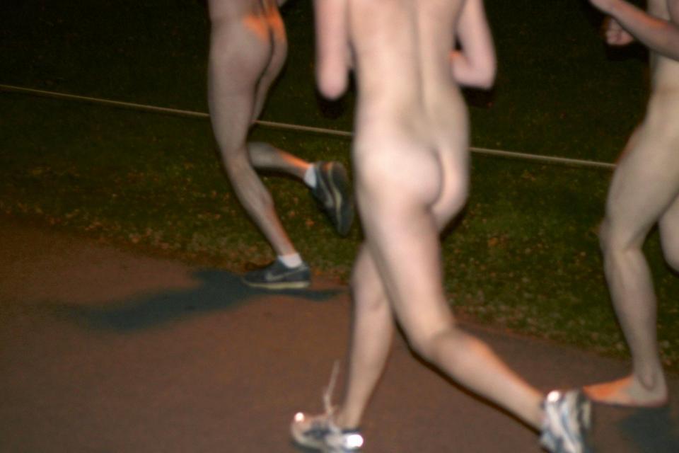 At the stroke of midnight, Harvard students participated in the annual “Primal Scream” ritual in Harvard Yard, running in their athletic shoes—or nothing at all. 