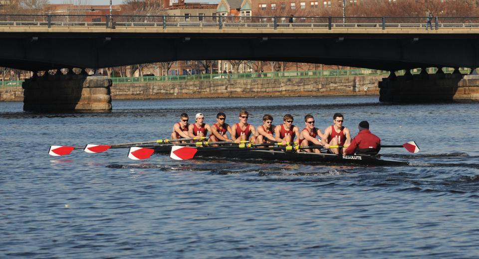 The Harvard lightweight first varsity eight went 10-0 in the dual season. Ranked second in the country all year, the Crimson was unchallenged by most of its opponents, beating third-ranked Navy before knocking off top-ranked Princeton and fourth-ranked Yale in one weekend.