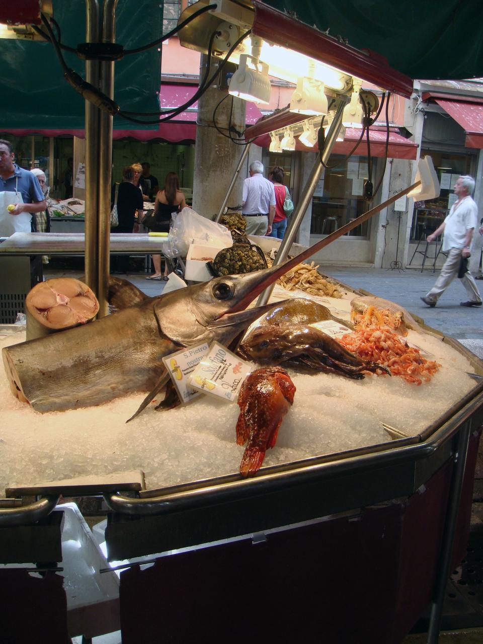 Delicious fresh fish from Venice's fish market. 
