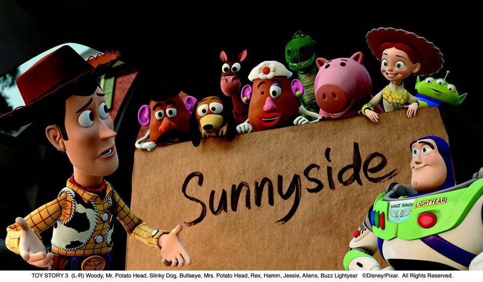 The toys of "Toy Story 3" are forced to face Andy's departure for college and their own relocation to a daycare center.