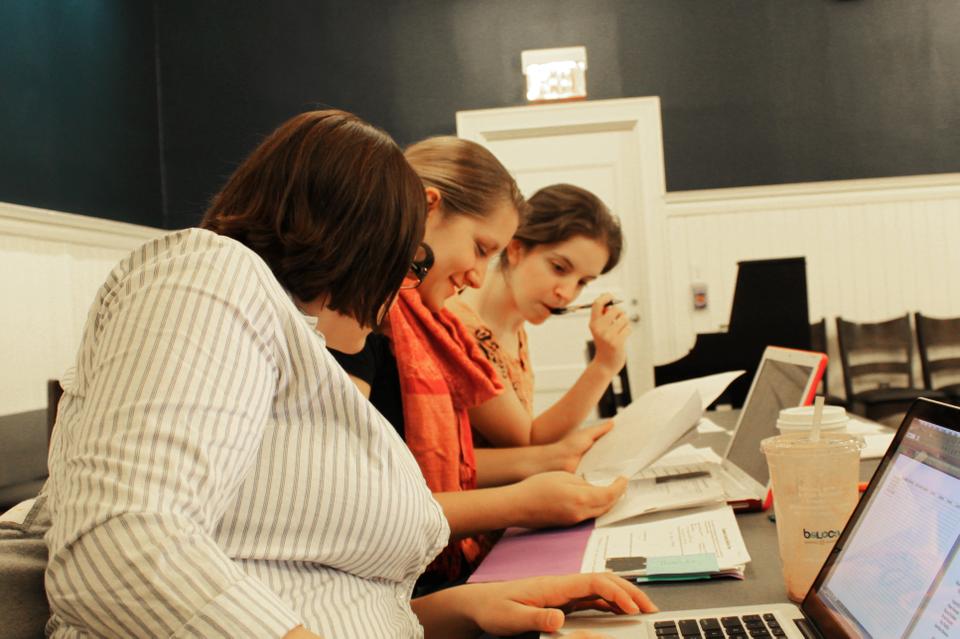 After the auditioner leaves, the selection process begins.  Considering factors like prior experience, volume, gesticulation use and speech quality along with more abstract values like "presence" and character "fit", the director and producers analyze and discuss the performance that they just heard.