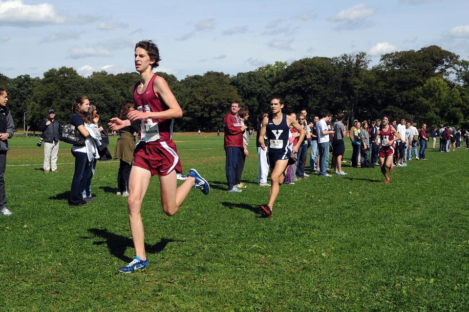 Sophomore Stewart Richardson, shown here in earlier action, was the top non-freshman finisher for Harvard at the Iona Meet of Champions, placing 54th overall and fifth on the Crimson. The men’s squad placed fifth in the 19-team field, while the women were 13th out of 18.