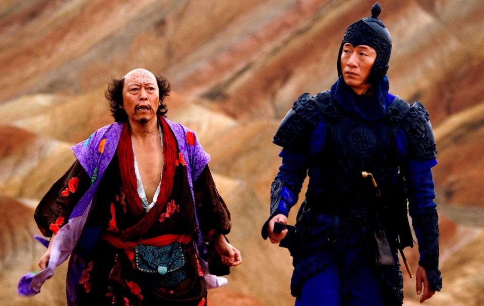 Colorful costumes abound in "A Woman, A Gun, And A Noodle Shop."