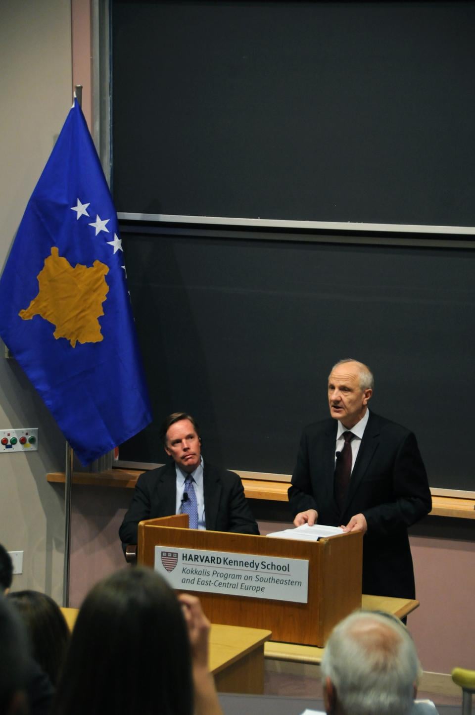 The Kokkalis Program on Southeastern and East-Central Europe sponsored the address of H.E. Dr. Fatmir Sejdiu, president of Kosovo. Ongoing issues surrounding Kosovo’s 2008 declaration of independence continue to be an important topic in Europe and at the UN, and developments at the UN General Assembly as recently as last week show signs of progress in untangling Serbia and Kosovo’s complicated relationship to each other and to the EU.