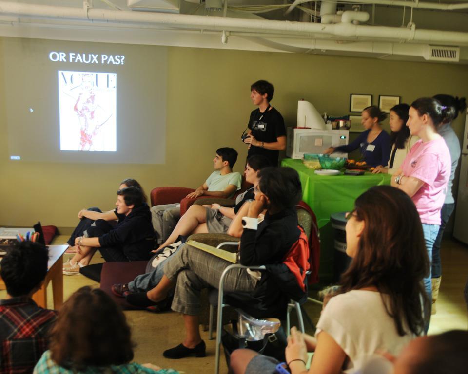 Daphne Brooks, a Professor of English at Princeton University and a Radcliffe Fellow, lead a discussion on the new faces of feminism surrounding pop icons Lady Gaga and Beyonce.
