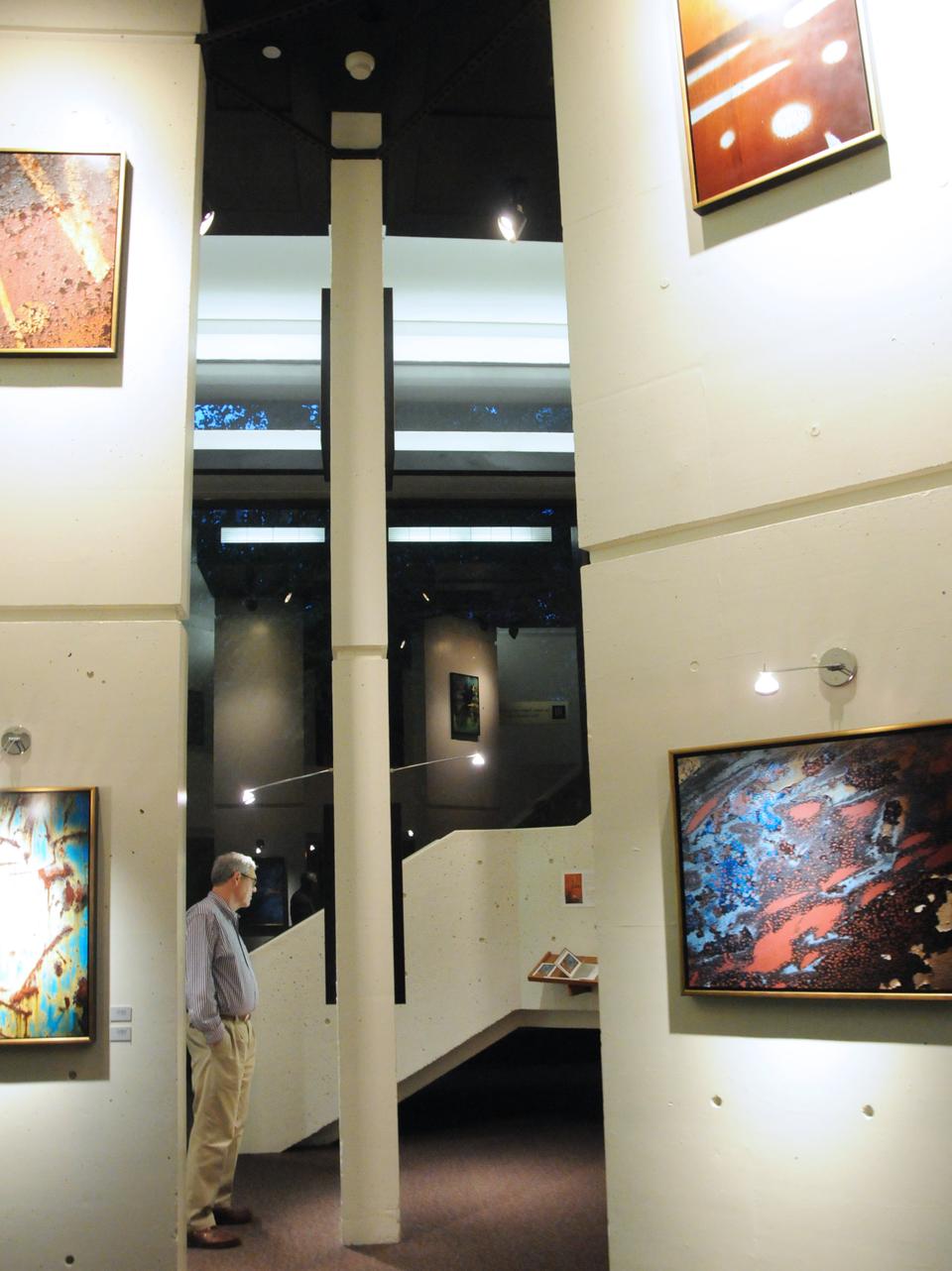 Photographer C. E. Morse displays original work at the Mather Three Columns Galleria. Morse's exhibit, which opened yesterday, features photographs of paintings found in nature.