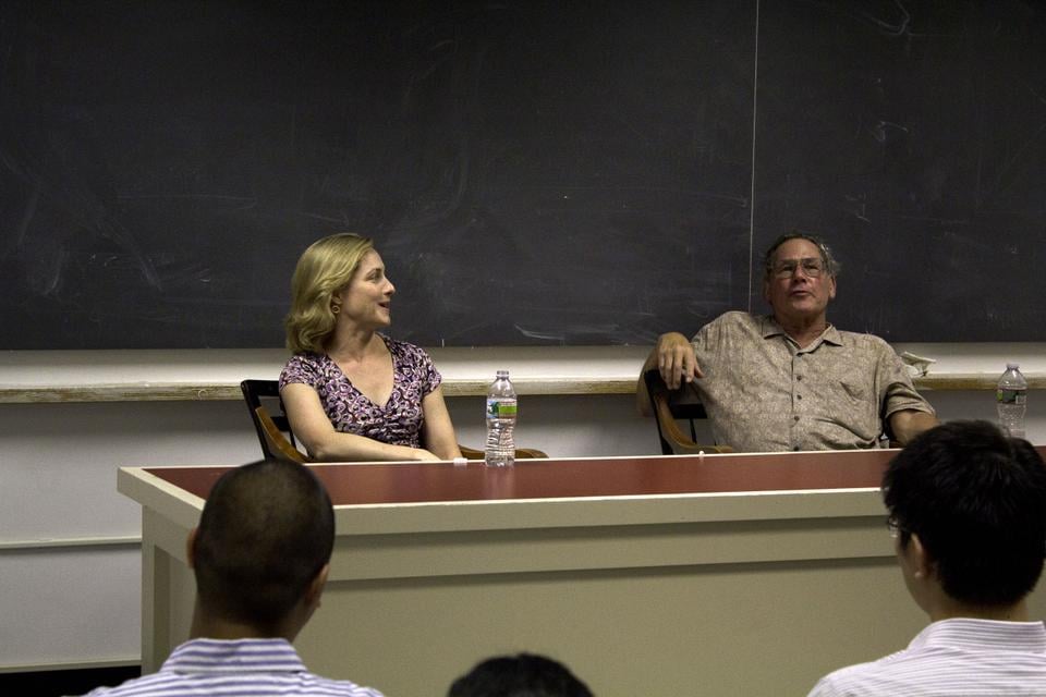 Dr. Norman Daniels and Professor Meredith Rosenthal lead a discussion analyzing last March’s health care reform and its implications yesterday.