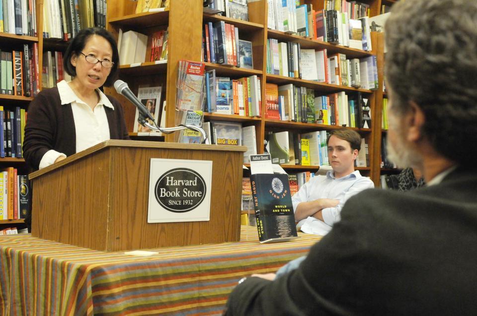 Award-winning local novelist Gish Jen pulls in her audience as she reads an excerpt of her newest novel, World and Town, a story of identity and acceptance.