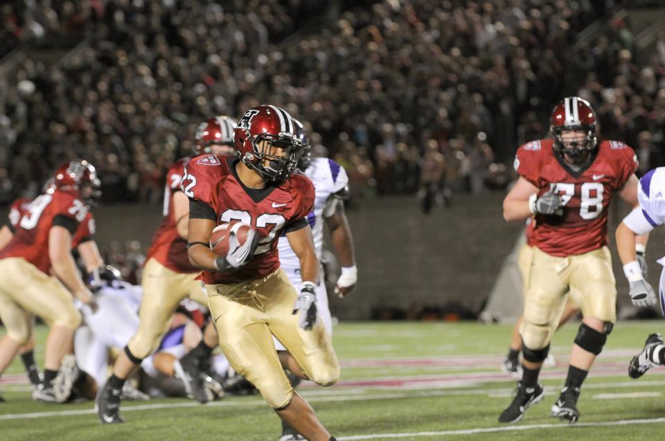 Senior running back Gino Gordon had an impressive performance over the weekend, rushing for 170 yards against a disorderly Lafayette defense. He averaged 14.2 yards per carry, a statistic that was boosted by a 74-yard run that resulted in a touchdown for the victorious Crimson. 