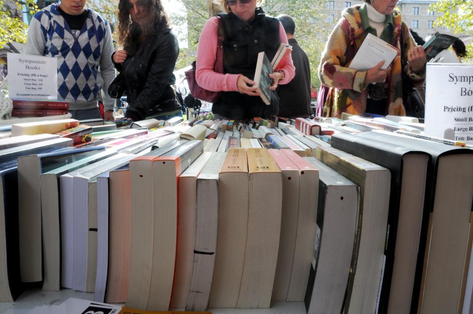 Book lovers came together in Copley Square on Saturday to hear authors speak, attend writing workshops, and browse the books and merchandise available in the square from various literary vendors.