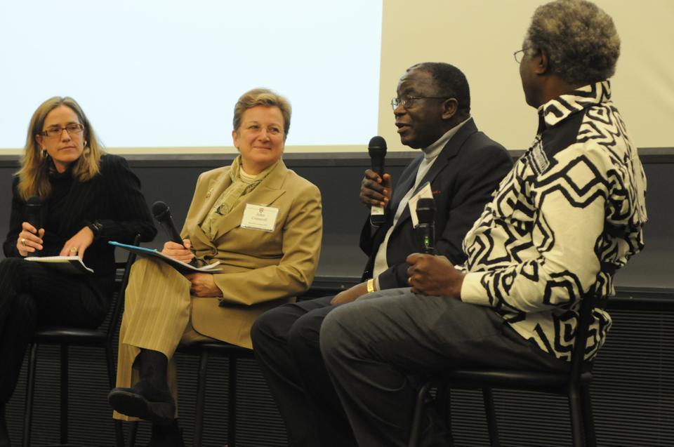 The Committee on African Studies hosts "Africa in Motion," a University-wide celebration of Harvard's work in and commitment to the field of African Studies. Together, the reception on Thursday evening and the all-day symposium on Friday both showcase and celebrate Harvard's commitment to African Studies and the new opportunities in the field as a result the recent Title VI Grant of nearly $2.5 million in Federal Funding that Harvard received from the Department of Education when it was designated a National Resource Center for African studies. Jacob Olupona, Professor of African and African American Studies and Professor of African Religious Traditions, Harvard Divinity School, along with other distinguished panelists, participate in a round table discussion on the future of African Studies.