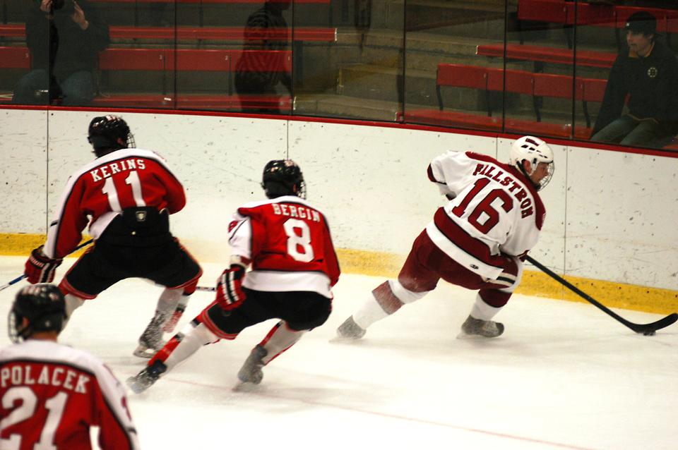 After the loss of Louis Leblanc to the NHL this year, sophomore Alex Fallstrom will look to carry a heavier load for the Harvard men’s hockey team this season.