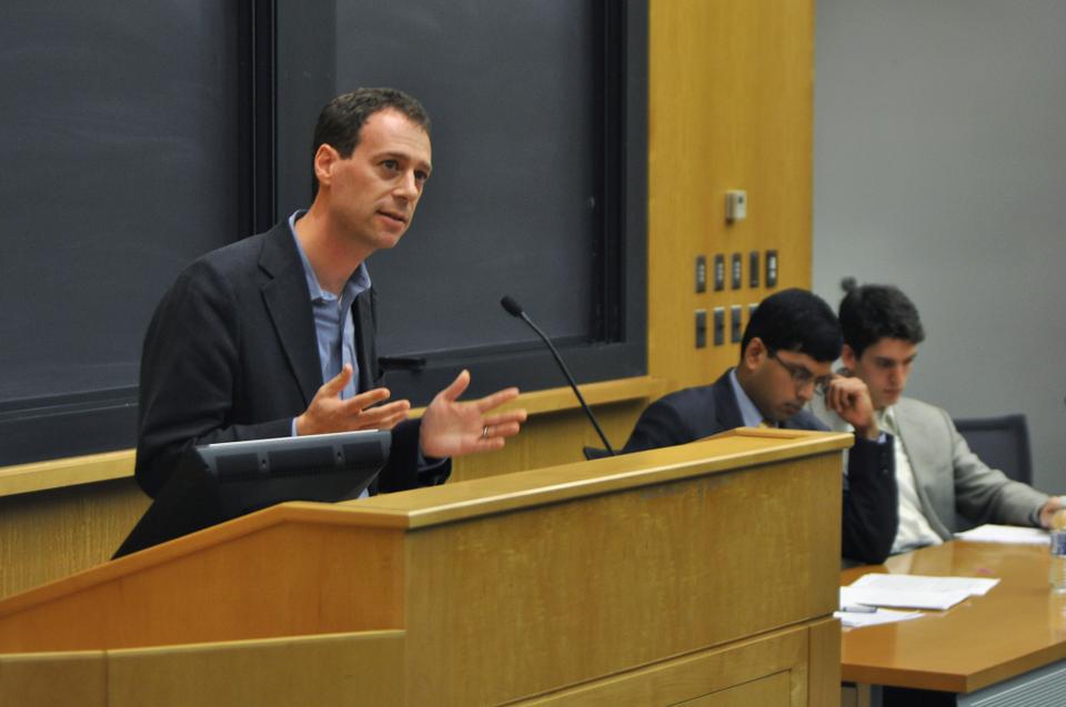 Yale Professor Bryan Garsten gives the keynote address, “Being Represented,” at the Graduate Conference in Political Theory on Friday afternoon at the Center for Government and International Studies.
