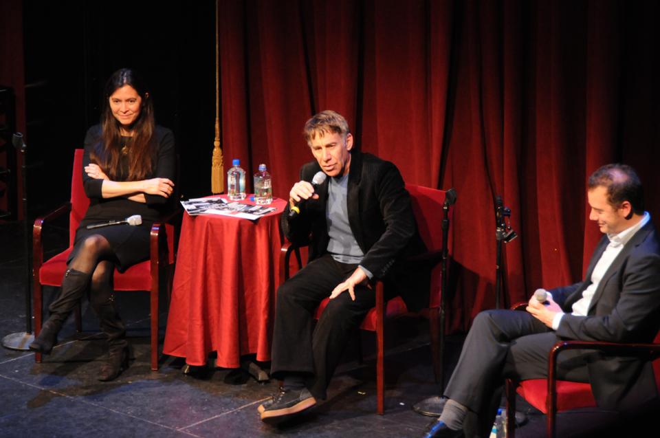 A.R.T. Artistic Director Diane Paulus and Stephen Schwartz, creator of the musicals Wicked, Pippin, and Godspell hold a discussion about the American musical to a full crowd at Club Oberon Tuesday evening.